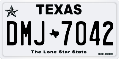 TX license plate DMJ7042