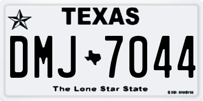 TX license plate DMJ7044
