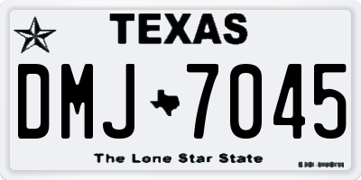 TX license plate DMJ7045