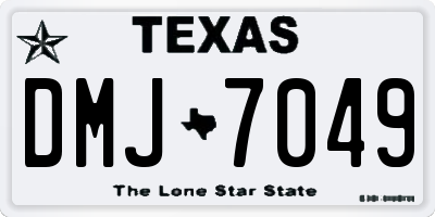 TX license plate DMJ7049