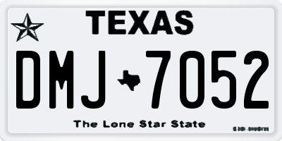 TX license plate DMJ7052
