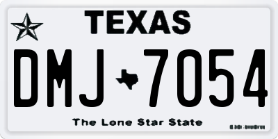 TX license plate DMJ7054