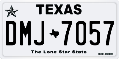 TX license plate DMJ7057