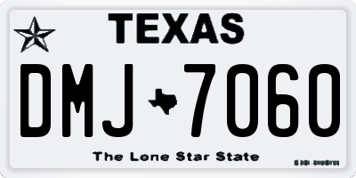 TX license plate DMJ7060