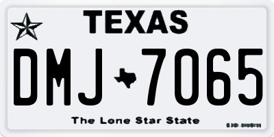 TX license plate DMJ7065