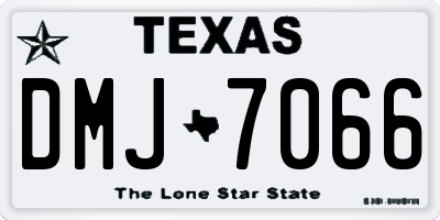 TX license plate DMJ7066
