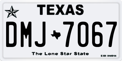 TX license plate DMJ7067