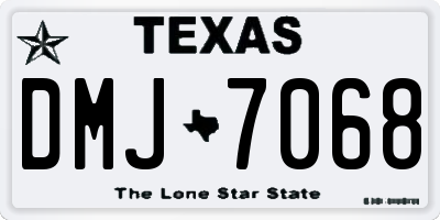 TX license plate DMJ7068