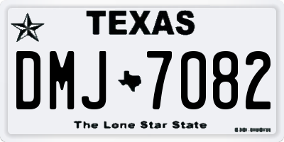 TX license plate DMJ7082