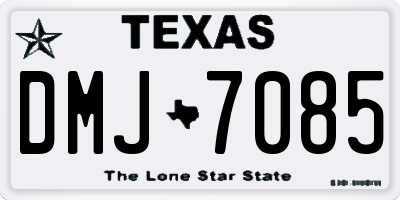 TX license plate DMJ7085