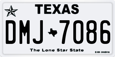 TX license plate DMJ7086