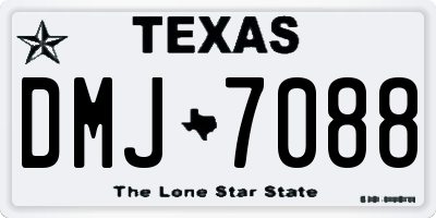 TX license plate DMJ7088