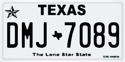 TX license plate DMJ7089