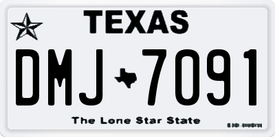 TX license plate DMJ7091