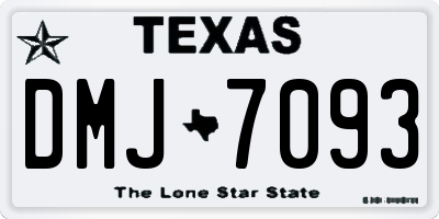 TX license plate DMJ7093