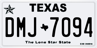 TX license plate DMJ7094
