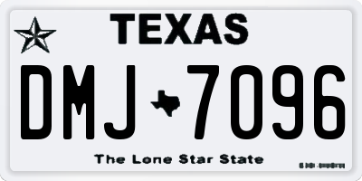 TX license plate DMJ7096
