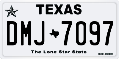 TX license plate DMJ7097
