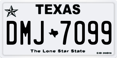 TX license plate DMJ7099