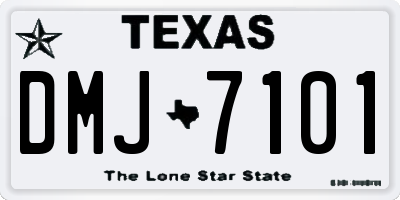 TX license plate DMJ7101