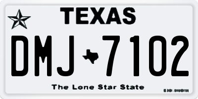 TX license plate DMJ7102