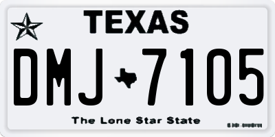 TX license plate DMJ7105