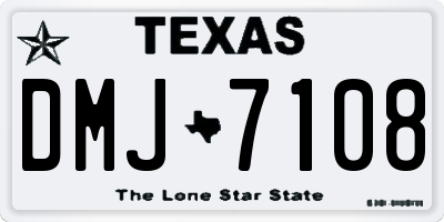 TX license plate DMJ7108