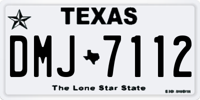 TX license plate DMJ7112