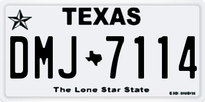 TX license plate DMJ7114