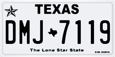 TX license plate DMJ7119