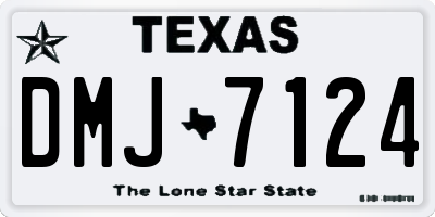 TX license plate DMJ7124