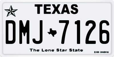TX license plate DMJ7126