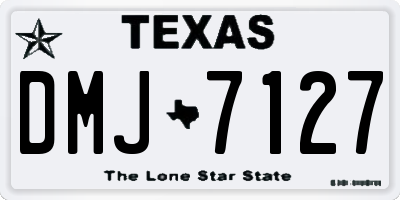 TX license plate DMJ7127