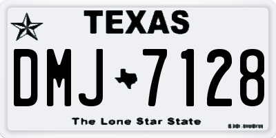 TX license plate DMJ7128
