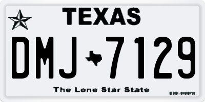 TX license plate DMJ7129