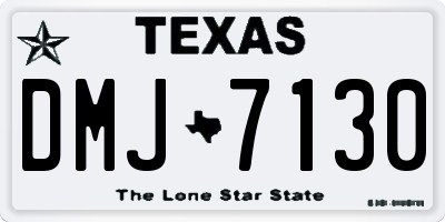 TX license plate DMJ7130