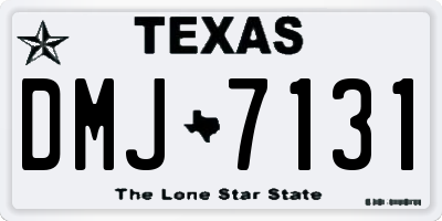 TX license plate DMJ7131