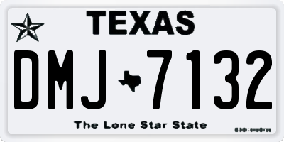 TX license plate DMJ7132