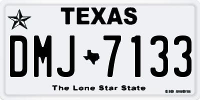 TX license plate DMJ7133