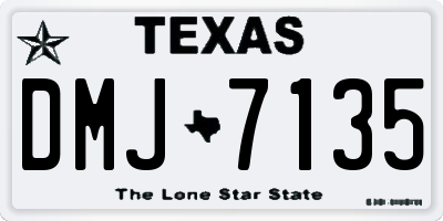 TX license plate DMJ7135