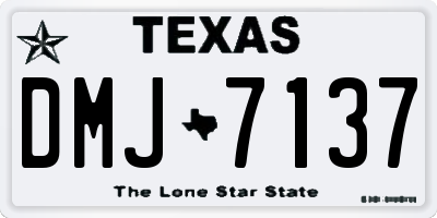 TX license plate DMJ7137
