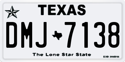 TX license plate DMJ7138