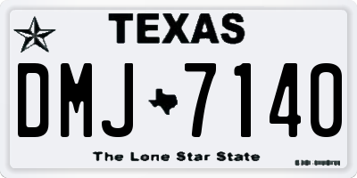 TX license plate DMJ7140