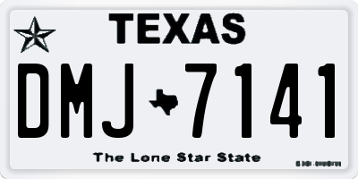 TX license plate DMJ7141