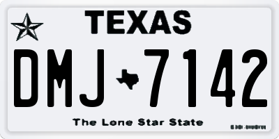 TX license plate DMJ7142
