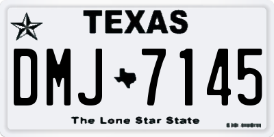 TX license plate DMJ7145