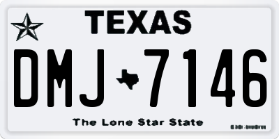 TX license plate DMJ7146