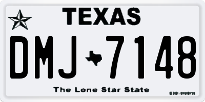 TX license plate DMJ7148