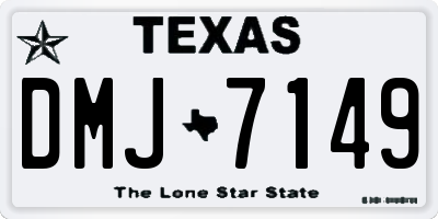 TX license plate DMJ7149