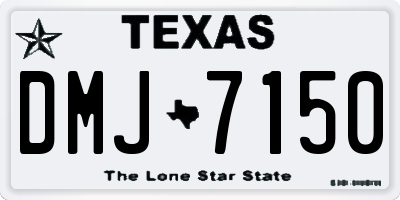 TX license plate DMJ7150